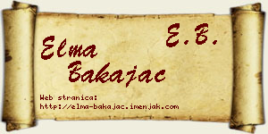 Elma Bakajac vizit kartica